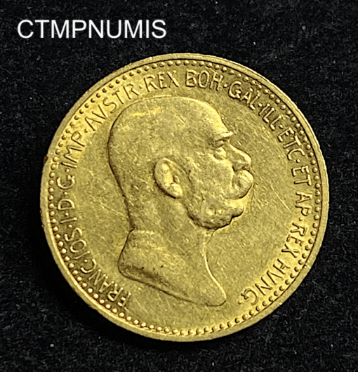 ,MONNAIE,AUTRICHE,10,CORONA,OR,1909,