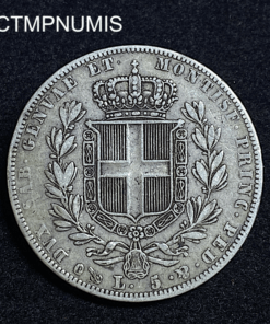 ,MONNAIE,ITALIE,5,LIRE,ARGENT,1840,GENES,