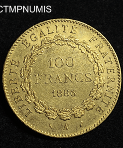 ,MONNAIE,100,FRANCS,OR,GENIE,1886,