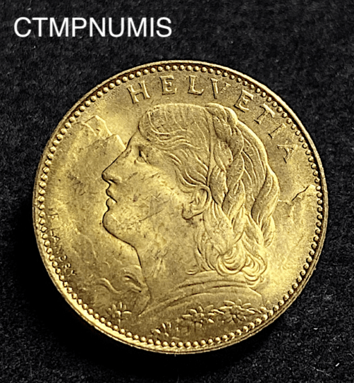,MONNAIE,SUISSE,10,FRANCS,OR,1922,