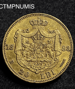 ,MONNAIE,ROUMANIE,20,LEI,OR,CAROL,1883,
