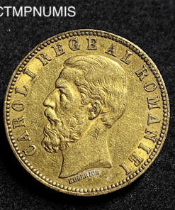 ,MONNAIE,ROUMANIE,20,LEI,OR,CAROL,1883,