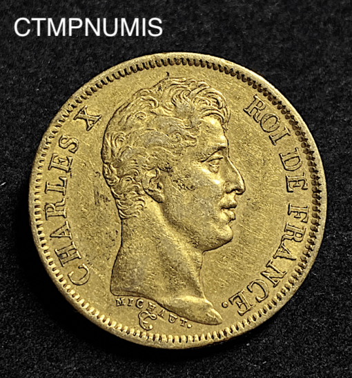 ,MONNAIE,40,FRANCS,OR,CHARLES,X,1824,