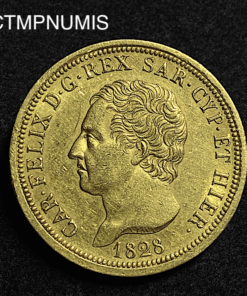,MONNAIE,ITALIE,80,LIRE,OR,1828,TURIN,