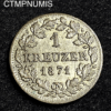 ,MONNAIE,ALLEMAGNE,1,KREUZER,1871,BAVIERE,