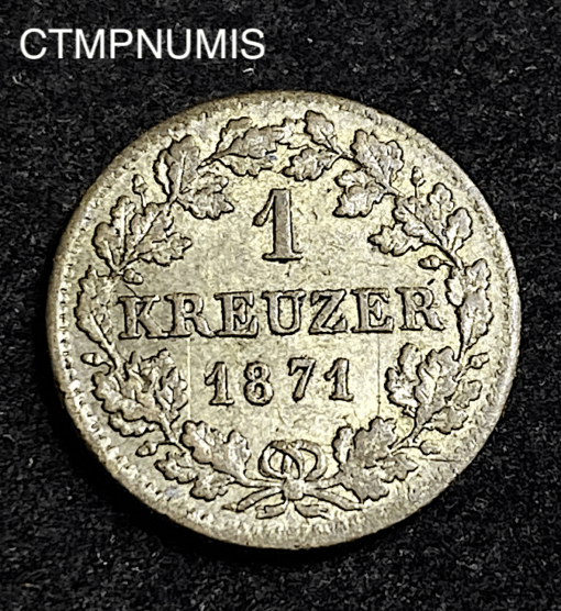 ,MONNAIE,ALLEMAGNE,1,KREUZER,1871,BAVIERE,