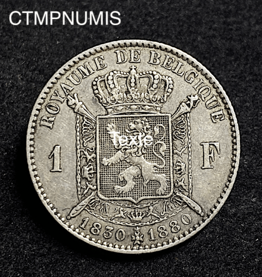 ,MONNAIE,BELGIQUE,1,FRANC,ARGENT,1830,1880,