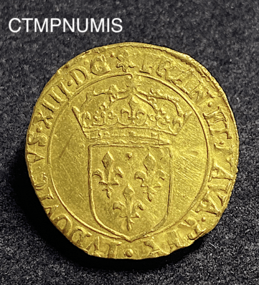,MONNAIE,ECU,OR,SOLEIL,LOUIS,XIII,1640,MONTPELLIER,