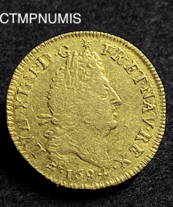 ,MONNAIE,LOUIS,XIV,LOUIS,OR,4,L,1690,D,LYON,