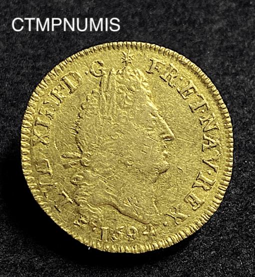,MONNAIE,LOUIS,XIV,LOUIS,OR,4,L,1690,D,LYON,