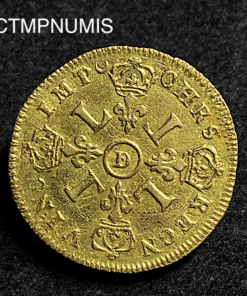 ,MONNAIE,LOUIS,XIV,LOUIS,OR,4,L,1690,D,LYON,