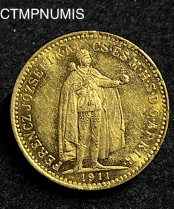 ,MONNAIE,HONGRIE,10,KORONA,OR,1911,