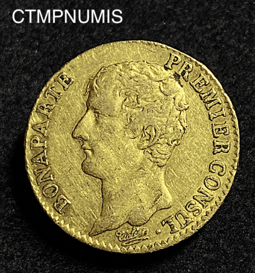 ,MONNAIE,20,FRANCS,OR,CONSULAT,BONAPARTE,AN,12,