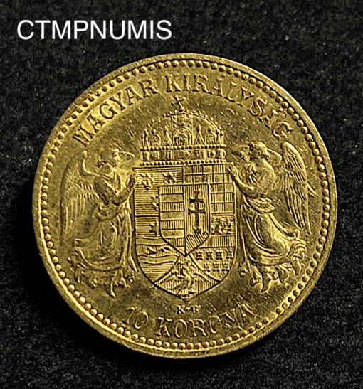 ,MONNAIE,HONGRIE,10,KORONA,OR,1892,