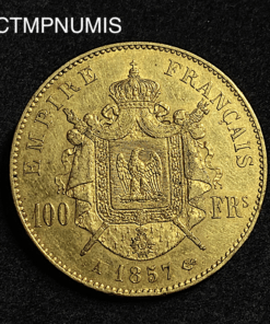 ,MONNAIE,100,FRANCS,OR,NAPOLEON,1857,
