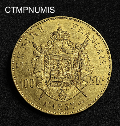 ,MONNAIE,100,FRANCS,OR,NAPOLEON,1857,
