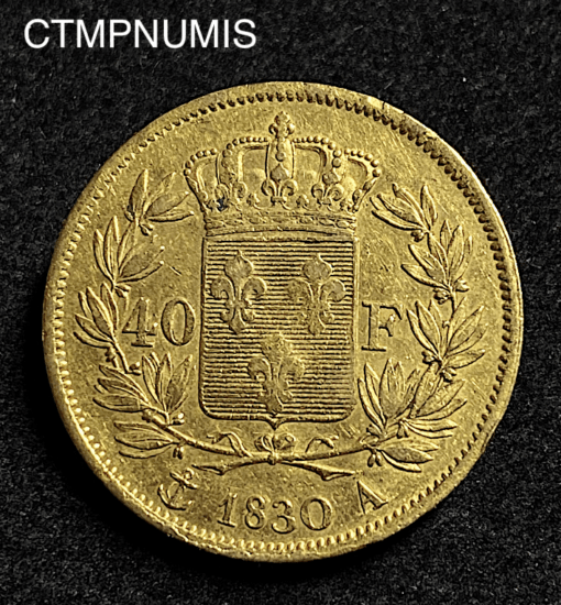 ,MONNAIE,40,FRANCS,OR,CHARLES,X,1830,