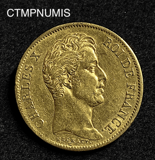 ,MONNAIE,40,FRANCS,OR,CHARLES,X,1830,