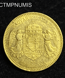,MONNAIE,HONGRIE,10,KORONA,OR,1908,