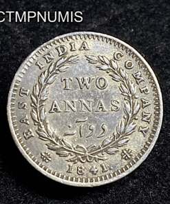 ,MONNAIES,EAST,INDIA,VICTORIA,2,ANNA,1841,