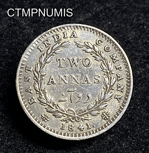 ,MONNAIES,EAST,INDIA,VICTORIA,2,ANNA,1841,