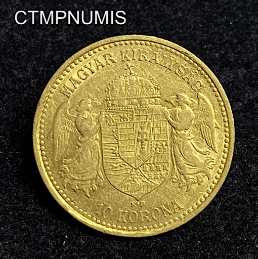 ,MONNAIE,HONGRIE,10,KORONA,OR,1904,