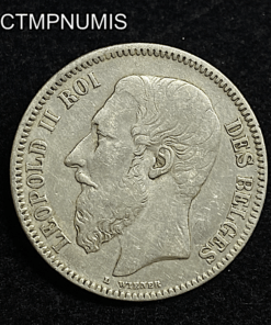 ,MONNAIE,BELGIQUE,2,FRANCS,ARGENT,LEOPOLD,1868,