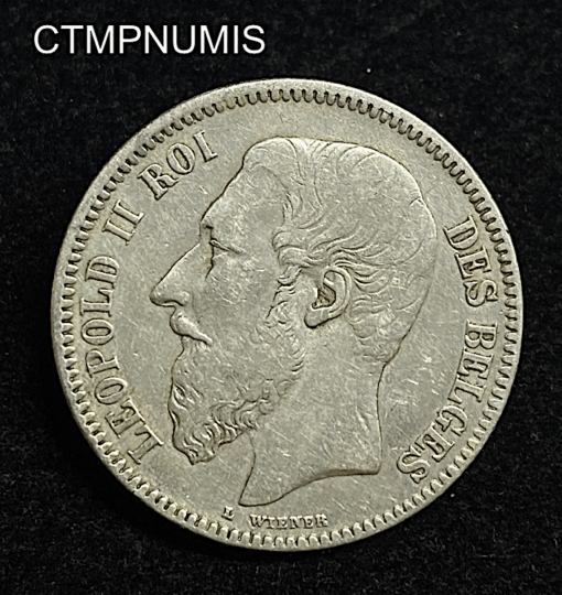 ,MONNAIE,BELGIQUE,2,FRANCS,ARGENT,LEOPOLD,1868,