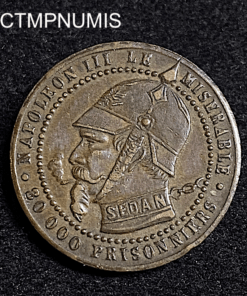 ,MONNAIE,SATIRIQUE,NAPOLEON,III,1870,5,CENTIMES,