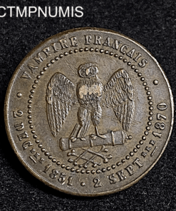 ,MONNAIE,SATIRIQUE,NAPOLEON,III,1870,5,CENTIMES,
