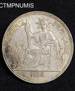,MONNAIE,INDOCHINE,1,PIASTRE,ARGENT,1928,