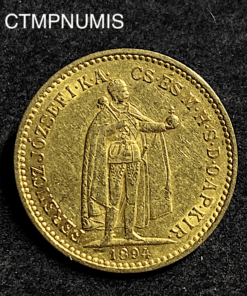 ,MONNAIE,HONGRIE,10,KORONA,OR,1894,