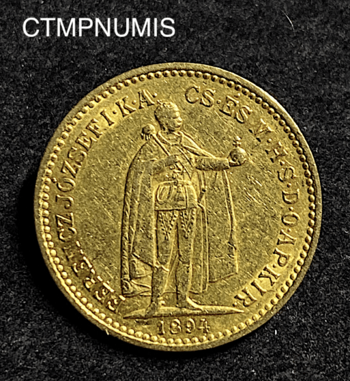 ,MONNAIE,HONGRIE,10,KORONA,OR,1894,