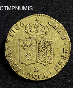 ,MONNAIE,DOUBLE,LOUIS,OR,LOUIS,XVI,1786,D,LYON,