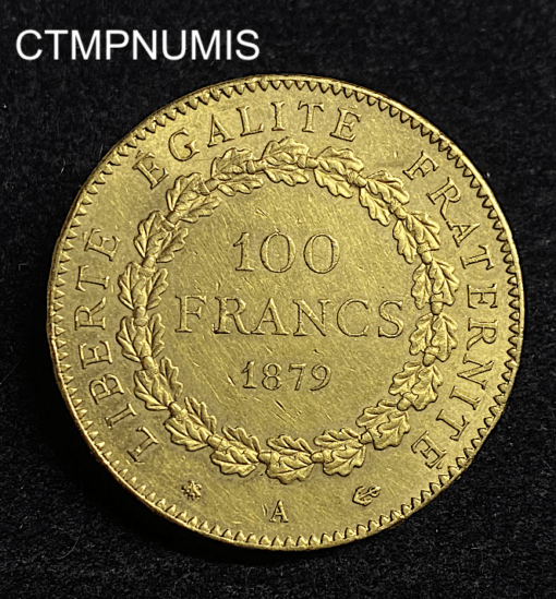 ,MONNAIE,100,FRANCS,OR,GENIE,1879,