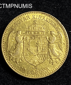 ,MONNAIE,HONGRIE,10,KORONA,OR,1906,