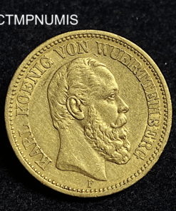,MONNAIE,ALLEMAGNE,WURTTEMBERG,20,MARK,OR,1872,