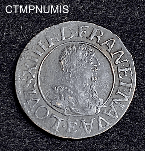 ,MONNAIE,LOUIS,XIII,DOUBLE,TOURNOIS,1638,7,E,TOURS,
