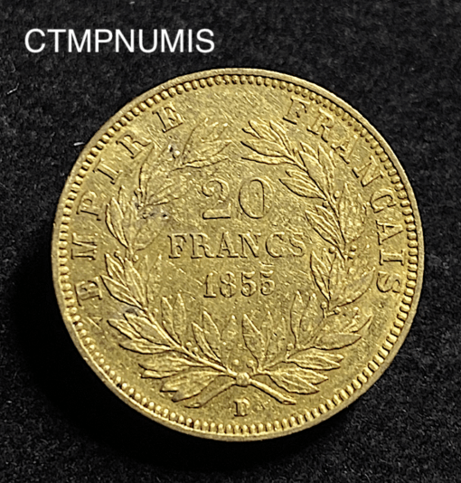 ,MONNAIE,20,FRANCS,OR,NAPOLEON,1855,LYON,