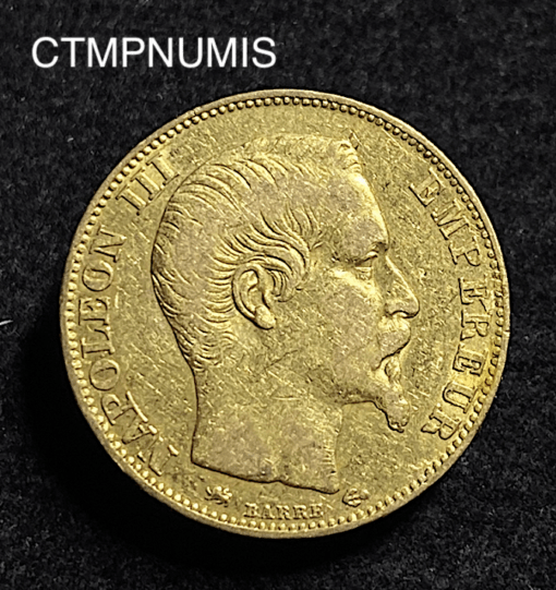 ,MONNAIE,20,FRANCS,OR,NAPOLEON,1855,LYON,