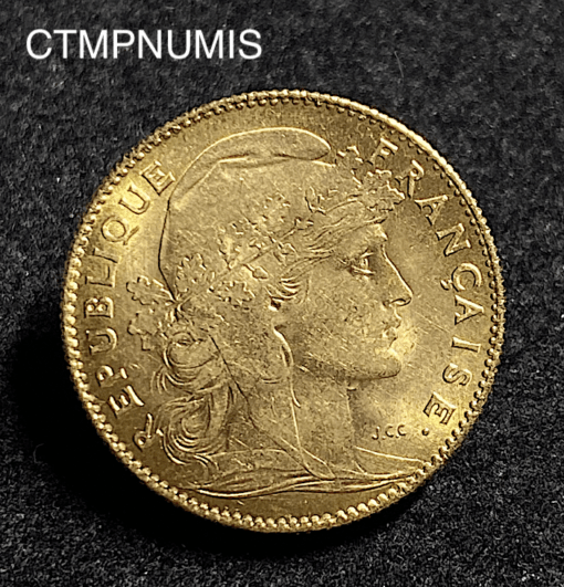 ,MONNAIE,10,FRANCS,OR,COQ,1914,SUP,