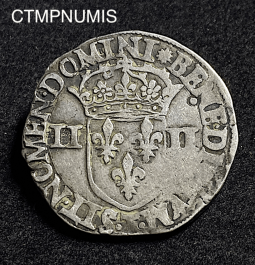 ,MONNAIE,ROYALE,1/4,ECU,ARGENT,HENRI,III,1580,T,NANTES,