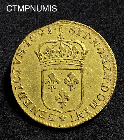 ,MONNAIE,LOUIS,XIV,LOUIS,OR,ECU,1691,I,LIMOGES,
