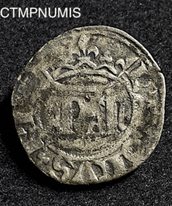 ,MONNAIE,CHARLES,VI,ROYALE,DENIER,PARISIS,1°,EMISSION,
