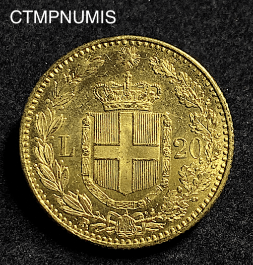,MONNAIE,ITALIE,20,LIRE,OR,1885,