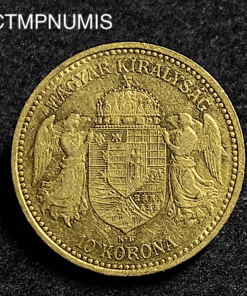 ,MONNAIE,HONGRIE,10,KORONA,OR,1905,