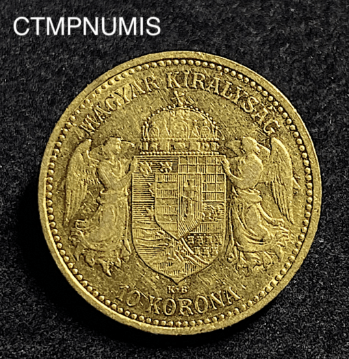 ,MONNAIE,HONGRIE,10,KORONA,OR,1905,