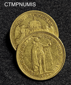 ,MONNAIE,HONGRIE,10,KORONA,OR,1905,