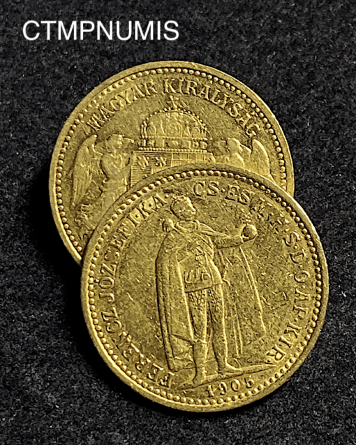 ,MONNAIE,HONGRIE,10,KORONA,OR,1905,