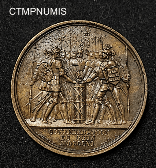 ,MEDAILLE,NAPOLEO,I°,CONFEDERATION,DU,RHIN,1806,